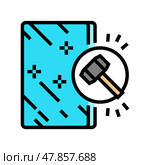shockproof mirror color icon vector illustration. Стоковая иллюстрация, иллюстратор Vectorwin / Фотобанк Лори