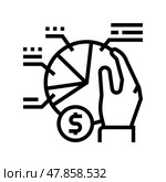 profit share line icon vector illustration. Стоковая иллюстрация, иллюстратор Vectorwin / Фотобанк Лори
