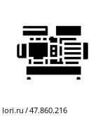 centrifugal air compressor glyph icon vector illustration. Стоковая иллюстрация, иллюстратор Vectorwin / Фотобанк Лори