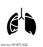 pneumothorax disease line icon vector illustration. Стоковая иллюстрация, иллюстратор Vectorwin / Фотобанк Лори