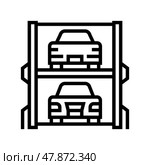 modern multilevel parking line icon vector illustration. Стоковая иллюстрация, иллюстратор Vectorwin / Фотобанк Лори