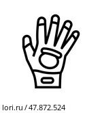 glove for gardening line icon vector illustration. Стоковая иллюстрация, иллюстратор Vectorwin / Фотобанк Лори