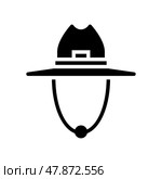 hat gardening glyph icon vector illustration. Стоковая иллюстрация, иллюстратор Vectorwin / Фотобанк Лори