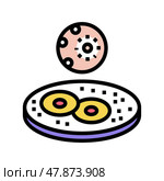 microorganism culture pharmaceutical production color icon vector illustration. Стоковая иллюстрация, иллюстратор Vectorwin / Фотобанк Лори
