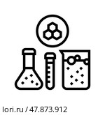 chemical substrate pharmaceutical production line icon vector illustration. Стоковая иллюстрация, иллюстратор Vectorwin / Фотобанк Лори