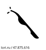 tweezer for false eyelashes glyph icon vector illustration. Стоковая иллюстрация, иллюстратор Vectorwin / Фотобанк Лори