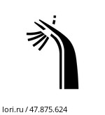 false eyelashes holding tweezer glyph icon vector illustration. Стоковая иллюстрация, иллюстратор Vectorwin / Фотобанк Лори