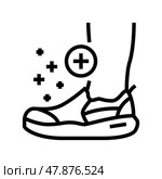 orthopedic shoes for feet line icon vector illustration. Стоковая иллюстрация, иллюстратор Vectorwin / Фотобанк Лори