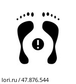 postural deformity feet glyph icon vector illustration. Стоковая иллюстрация, иллюстратор Vectorwin / Фотобанк Лори
