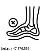 bone postural deformity feet line icon vector illustration. Стоковая иллюстрация, иллюстратор Vectorwin / Фотобанк Лори