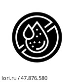 formaldehyde free keratin glyph icon vector illustration. Стоковая иллюстрация, иллюстратор Vectorwin / Фотобанк Лори