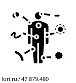 autoimmune disease glyph icon vector illustration. Стоковая иллюстрация, иллюстратор Vectorwin / Фотобанк Лори