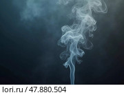 Delicate tendrils of smoke rise and twist in fluid motions, creating captivating forms against a muted backdrop. This visual speaks to the beauty of ephemeral moments. Generative AI. Стоковое AI-изображение, AI-художник Юлия Петровская / Фотобанк Лори