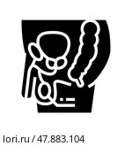 testes endocrinology glyph icon vector illustration. Стоковая иллюстрация, иллюстратор Vectorwin / Фотобанк Лори