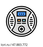 carbon monoxide detector color icon vector illustration. Стоковая иллюстрация, иллюстратор Vectorwin / Фотобанк Лори