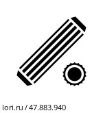 dowel screw glyph icon vector illustration. Стоковая иллюстрация, иллюстратор Vectorwin / Фотобанк Лори