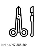 equipment surgery line icon vector illustration. Стоковая иллюстрация, иллюстратор Vectorwin / Фотобанк Лори
