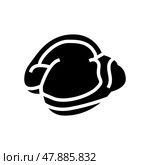 gizzard chicken glyph icon vector illustration. Стоковая иллюстрация, иллюстратор Vectorwin / Фотобанк Лори
