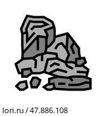 charcoal wooden color icon vector illustration. Стоковая иллюстрация, иллюстратор Vectorwin / Фотобанк Лори