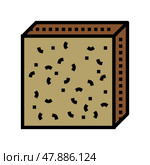 fiber board color icon vector illustration. Стоковая иллюстрация, иллюстратор Vectorwin / Фотобанк Лори