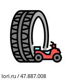atv utv tires color icon vector illustration. Стоковая иллюстрация, иллюстратор Vectorwin / Фотобанк Лори