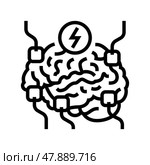 functional neurosurgery line icon vector illustration. Стоковая иллюстрация, иллюстратор Vectorwin / Фотобанк Лори