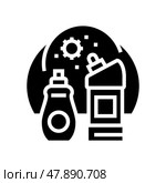 consumer chemicals glyph icon vector illustration. Стоковая иллюстрация, иллюстратор Vectorwin / Фотобанк Лори