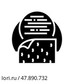 chemical fiber glyph icon vector illustration. Стоковая иллюстрация, иллюстратор Vectorwin / Фотобанк Лори