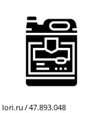 pesticide liquid canister glyph icon vector illustration. Стоковая иллюстрация, иллюстратор Vectorwin / Фотобанк Лори