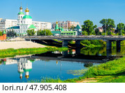 Picturesque view of the Ascension Cathedral on the Malaya Kokshaga River in Yoshkar-Ola. Russia (2022 год). Стоковое фото, фотограф Константин Лабунский / Фотобанк Лори