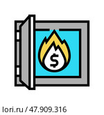 asset inflation color icon vector illustration. Стоковая иллюстрация, иллюстратор Vectorwin / Фотобанк Лори