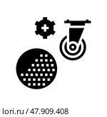 polyurethane elastomer glyph icon vector illustration. Стоковая иллюстрация, иллюстратор Vectorwin / Фотобанк Лори