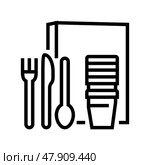 polystyrene thermoplastic line icon vector illustration. Стоковая иллюстрация, иллюстратор Vectorwin / Фотобанк Лори