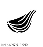 scallion onion glyph icon vector illustration. Стоковая иллюстрация, иллюстратор Vectorwin / Фотобанк Лори