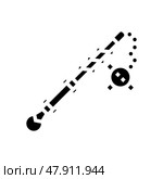 flail medieval weapon glyph icon vector illustration. Стоковая иллюстрация, иллюстратор Vectorwin / Фотобанк Лори