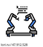 pre-programmed robot color icon vector illustration. Стоковая иллюстрация, иллюстратор Vectorwin / Фотобанк Лори