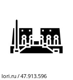 luxor temple glyph icon vector illustration. Стоковая иллюстрация, иллюстратор Vectorwin / Фотобанк Лори