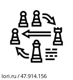 tactic business line icon vector illustration. Стоковая иллюстрация, иллюстратор Vectorwin / Фотобанк Лори