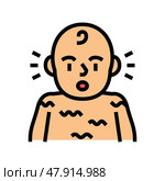 startle reflex color icon vector illustration. Стоковая иллюстрация, иллюстратор Vectorwin / Фотобанк Лори