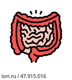 gastrocolic reflex color icon vector illustration. Стоковая иллюстрация, иллюстратор Vectorwin / Фотобанк Лори