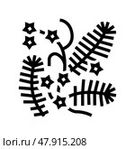 cypress liana glyph icon vector illustration. Стоковая иллюстрация, иллюстратор Vectorwin / Фотобанк Лори