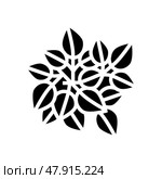 poison ivy glyph icon vector illustration. Стоковая иллюстрация, иллюстратор Vectorwin / Фотобанк Лори