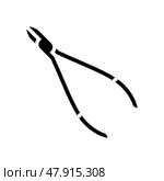 orthodontic pliers orthodontist glyph icon vector illustration. Стоковая иллюстрация, иллюстратор Vectorwin / Фотобанк Лори