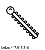 ligature ties orthodontist line icon vector illustration. Стоковая иллюстрация, иллюстратор Vectorwin / Фотобанк Лори