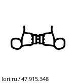 palatal expander orthodontist line icon vector illustration. Стоковая иллюстрация, иллюстратор Vectorwin / Фотобанк Лори