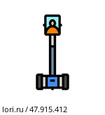 telepresence robot social robotics color icon vector illustration. Стоковая иллюстрация, иллюстратор Vectorwin / Фотобанк Лори