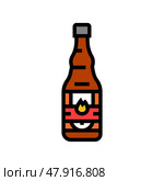 hot sauce condiment color icon vector illustration. Стоковая иллюстрация, иллюстратор Vectorwin / Фотобанк Лори