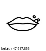 herpes skin disease line icon vector illustration. Стоковая иллюстрация, иллюстратор Vectorwin / Фотобанк Лори