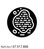 psoriasis skin disease glyph icon vector illustration. Стоковая иллюстрация, иллюстратор Vectorwin / Фотобанк Лори