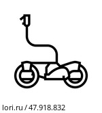motorized vehicle transport line icon vector illustration. Стоковая иллюстрация, иллюстратор Vectorwin / Фотобанк Лори